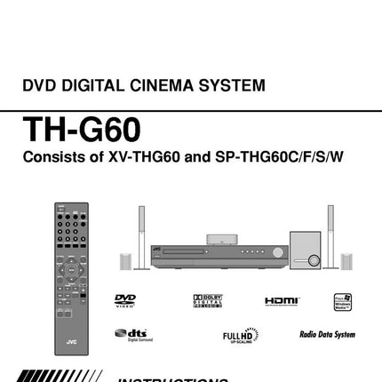 JVC TH-G60 XV-THG60 Home Theater System Owners Instruction Manual