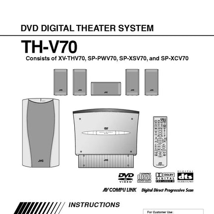 JVC TH-V70 XV-THV70 Home Theater System Owners Instruction Manual
