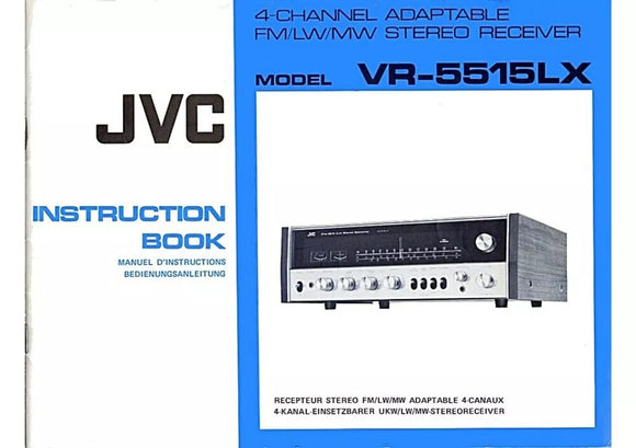 JVC VR-5515LX Receiver Owners Instruction Manual