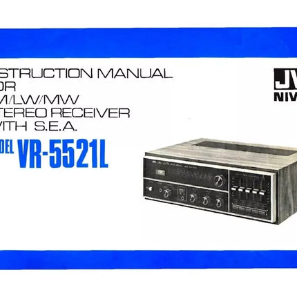 JVC VR-5521L Receiver Owners Instruction Manual