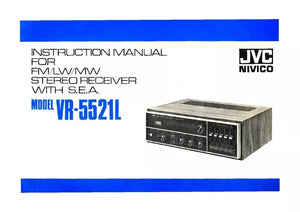 JVC VR-5521L Receiver Owners Instruction Manual