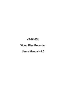 JVC VR N100U Video Disc Recorder Owners Instruction Manual