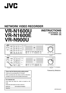 JVC VR N1600E VR N1600U VR N900U Digital Video Recorder Owners Manual