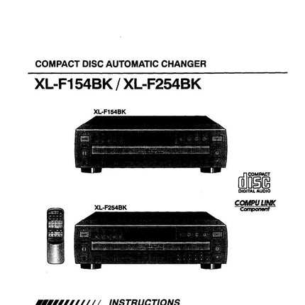 JVC XL-F154BK XL-F254BK CD Changer Owners Instruction Manual