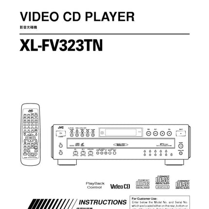 JVC XL-FV323TN Video CD Player Owners Instruction Manual