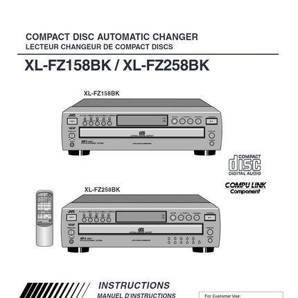 JVC XL-FZ158BK CD PLAYER Owners Instruction Manual