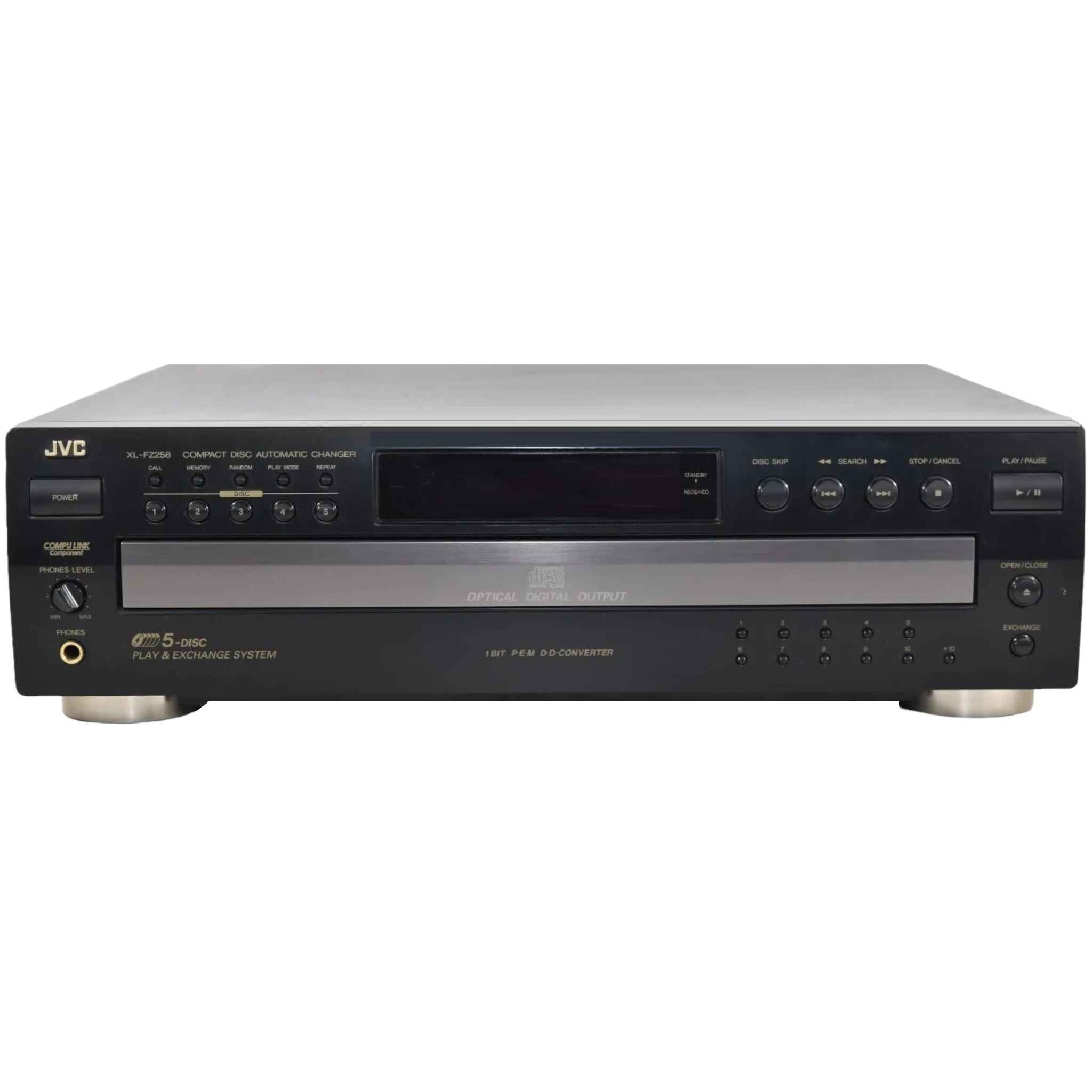 JVC XL-FZ258BK 5 CD Compact Disc Carousel Changer/Player – TekRevolt