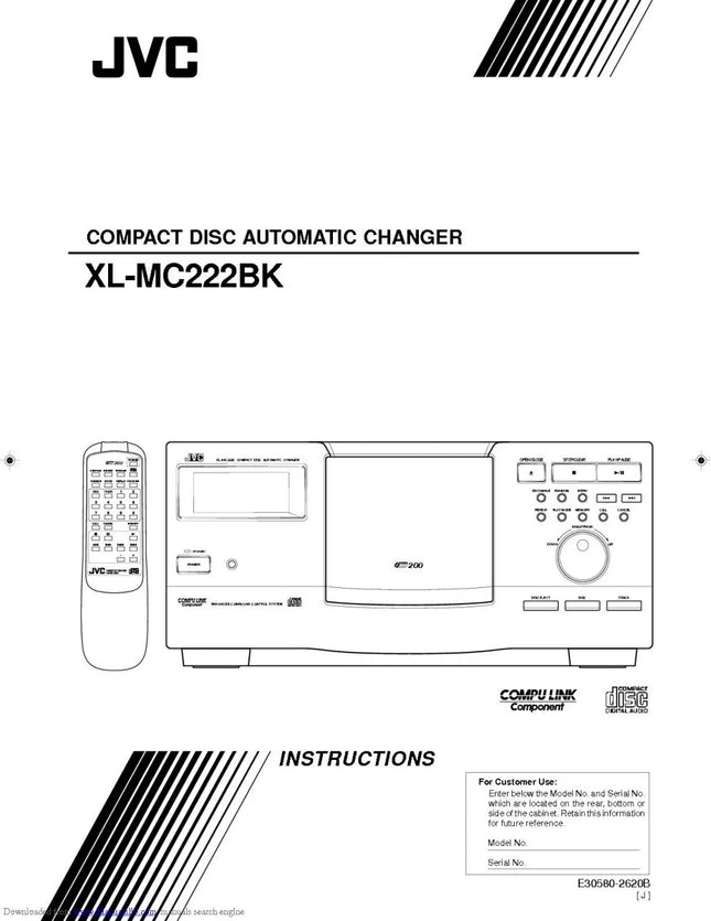 JVC XL-MC222BK CD Changer Owners Instruction Manual