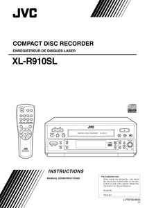 JVC XL-R910SL CD Recorder Owners Instruction Manual