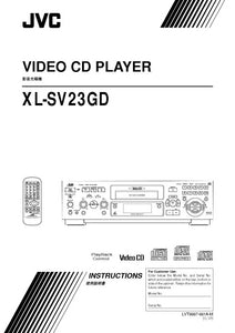 JVC XL-SV23GD Video CD Player Owners Instruction Manual