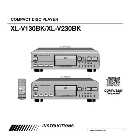 JVC XL-V130BK XL-V230BK CD Player Owners Instruction Manual
