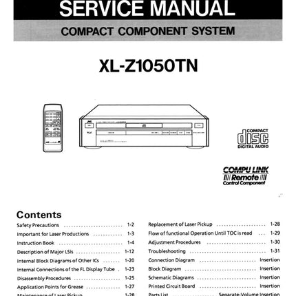 JVC XL-Z1050TN CD Player Owners Instruction Manual