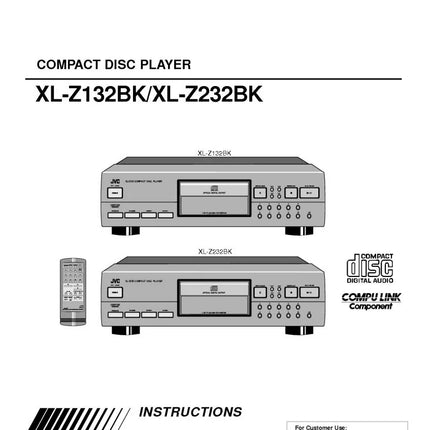 JVC XL-Z132BK XL-Z232BK CD Player Owners Instruction Manual