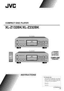 JVC XL-Z132BK XL-Z232BK CD Player Owners Instruction Manual