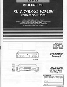 JVC XL-V 174BK XL-V274BK CD Player Owners Instruction Manual