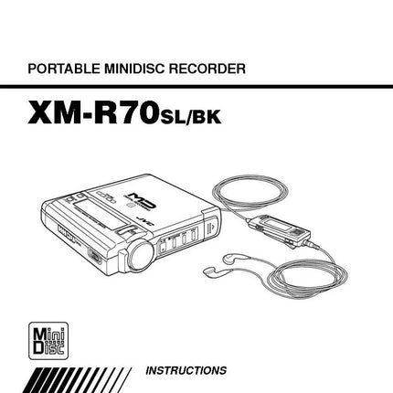 JVC XM-R70 Minidisc Recorder Owners Instruction Manual