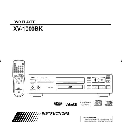 JVC XV-1000BK DVD Player Owners Instruction Manual