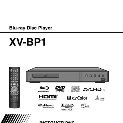 JVC XV-BP1 DVD Player Owners Instruction Manual