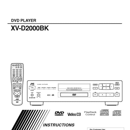 JVC XV-D2000BK DVD Player Owners Instruction Manual