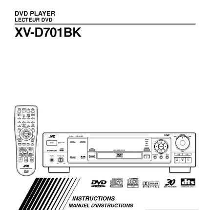 JVC XV-D701BK DVD Player Owners Instruction Manual