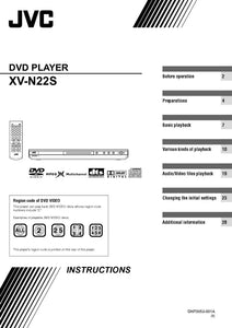 JVC XV-N22S DVD Player Owners Instruction Manual