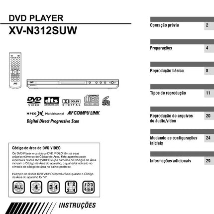 JVC XV-N312SUW DVD Player Owners Instruction Manual