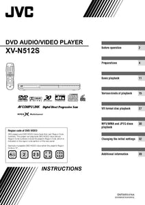 JVC XV-N512S DVD Player Owners Instruction Manual