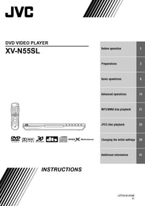 JVC XV-N55SL DVD Player Owners Instruction Manual