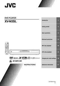 JVC XV-N5SL DVD Player Owners Instruction Manual