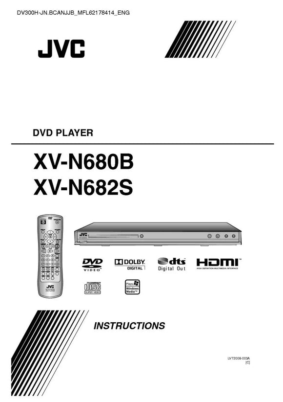 JVC XV-N680B XV-N682S DVD Player Owners Instruction Manual