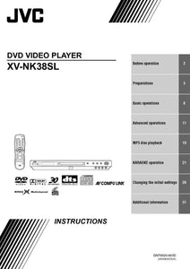 JVC XV-NK38SL DVD Player Owners Instruction Manual