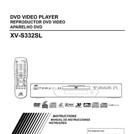 JVC XV-S332SL DVD Player Owners Instruction Manual