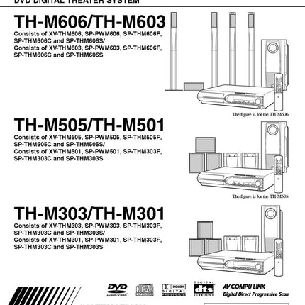JVC XV-THM303 XV-THM301 XV-THM505 DVD Player Owners Instruction Manual