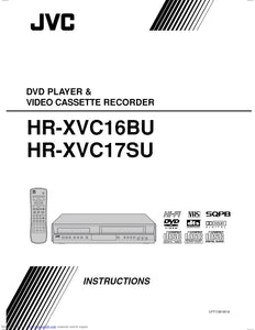 JVC HR-XVc16bU VCR DVD Owners Instruction Manual