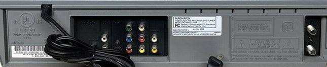 Magnavox MWD2206 DVD VCR Combo Player back