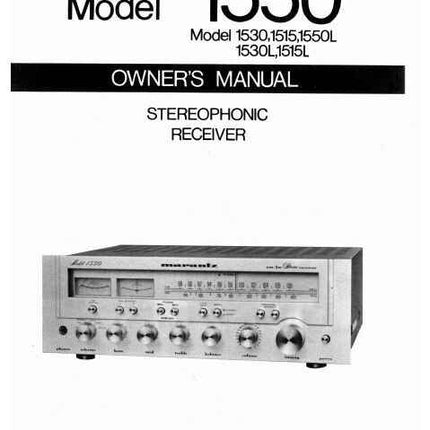 Marantz 1530 Receiver Owners Instruction Manual