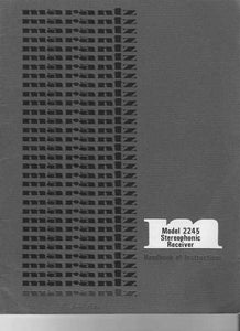 Marantz 2245 Receiver Owners Manual