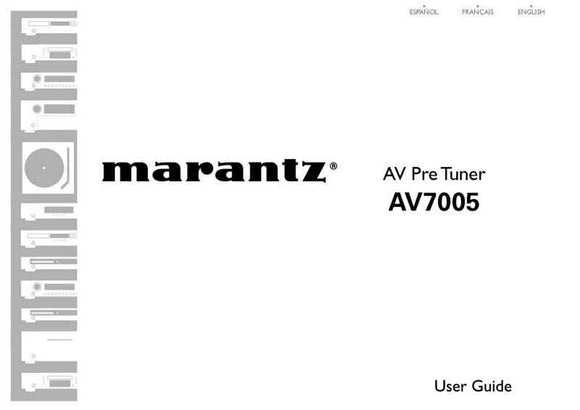 Marantz AV7005 Tuner Owners Instruction Manual