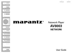 Marantz AV8003 Network Player Owners Manual