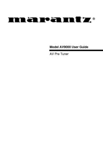 Marantz AV9000 Tuner Owners Instruction Manual