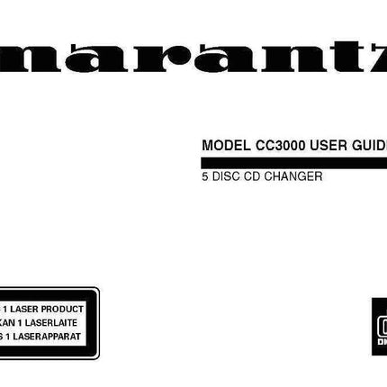 Marantz CC3000 CD Changer Owners Manual