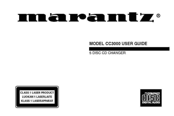 Marantz CC3000 CD Changer Owners Manual