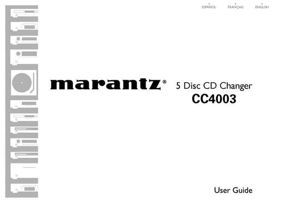 Marantz CC4003 CD Changer Owners Instruction Manual