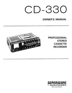 Marantz CD-330 CD Player Owners Manual