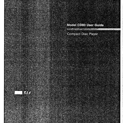 Marantz CD-80 CD Player Owners Instruction Manual