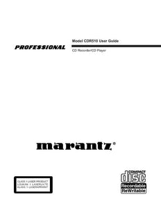 Marantz CDR510 CD Recorder Owners Instruction Manual