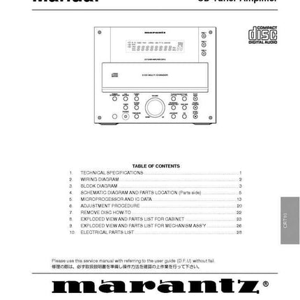 Marantz CR-710 CD Tuner Amplifier Owners Manual