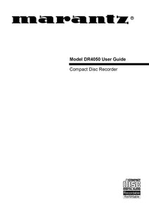 Marantz DR4050 CD Recorder Owners Instruction Manual