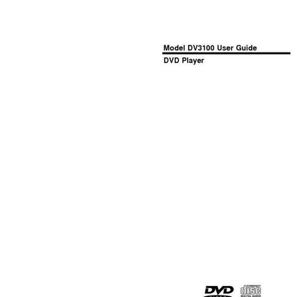 Marantz DV 3100 DVD Player Owners Manual