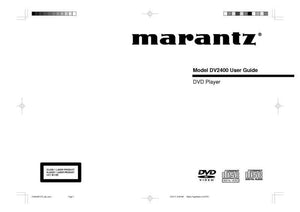 Marantz DV2400 DVD Player Owners Manual